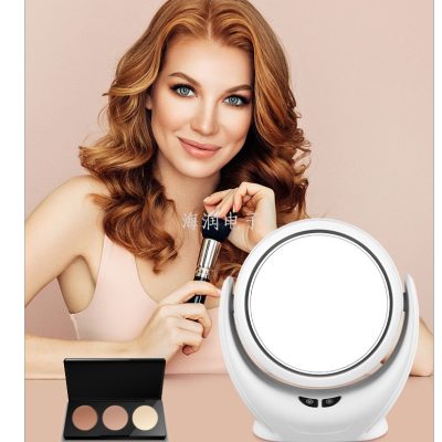 New Three-in-One Led Fan Makeup Mirror with Light Multifunctional Mirror Fan Makeup Mirror Sweat-Free Makeup Mirror