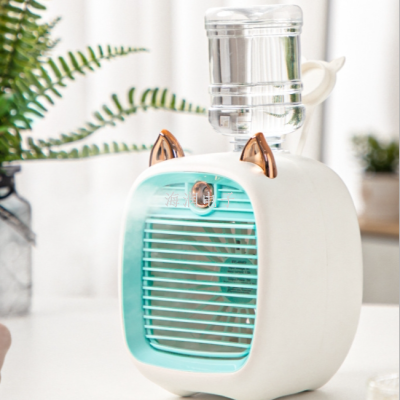 Cross-Border Fox Water Cooling Fan Office Desktop Mini Usb Air Conditioner Fan Portable Spray Cooling Fan