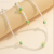 Factory Direct Sales Fashion Popular Korean Beaded Crystal Apple Necklace, Bracelet Set Necklace Clavicle Chain Hot Sale