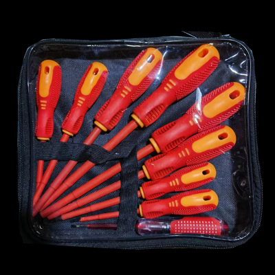 Hardware Tools 9pc Cross and Straight Multifunctional Electrician Screwdriver Screwdriver Screwdriver Set