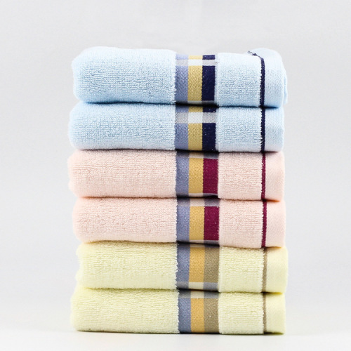 福甜-厂家批发毛巾家用成人吸水面巾方格断档礼品刺绣logo棉毛巾