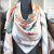51” Fashion Floral Patterned Scarves Women Lightweight Beach Wrap Shawl Scarf Silk Feeling Square Scarf 