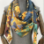 51”Large kerchief Women Square Scarf Shawl Beach Wrap Digital Printed Silk Feeling Scarf