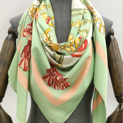 51”Large Square Scarf kerchief Sun-Proof Shawl Scarf Beach Wrap Fashion Printed Silk Feeling Women Scarves 