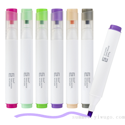 New Color Series Fluorescent Pen Good-looking Eye Protection Color Marking Pen Stroke Key Light Mark Stroke Word Pen