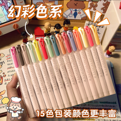 Good-looking Fluorescent Pen Notebook Marker Students Use Key Double-Headed Color Marking Pen Simple Hand Account Crayon