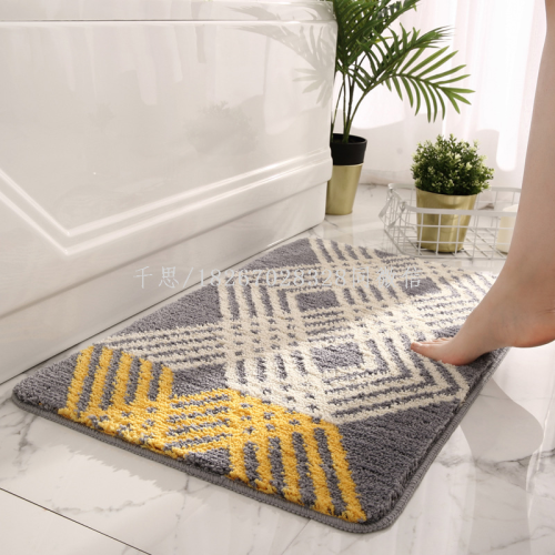 qiansi cross-border new simple modern bathroom non-slip floor mat floor mat home entrance kitchen absorbent door mat