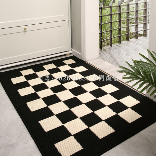 qiansi cross-border home entry entrance mat home doorway entrance dust removal wear-resistant door mat simple absorbent non-slip