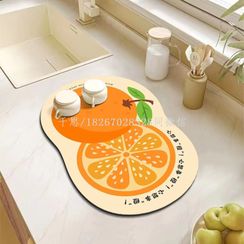 Qiansi Kitchen Bar Draining Soft Mat Absorbent Coaster tea Table Insulation Mat Bowl Plate Cup Disposable Mat Table Mat