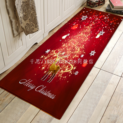 qiansi entrance christmas floor mat door mat kitchen bathroom absorbent floor mat bathroom door mat bedroom doorway carpet