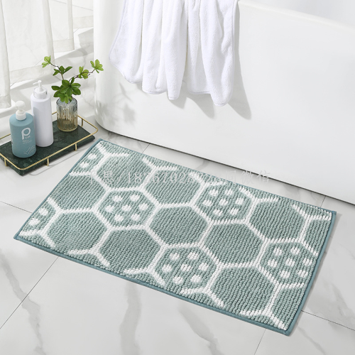 qiansi non-slip mat door entrance mat bathroom hydrophilic pad bathroom floor mat chenille printed floor mat