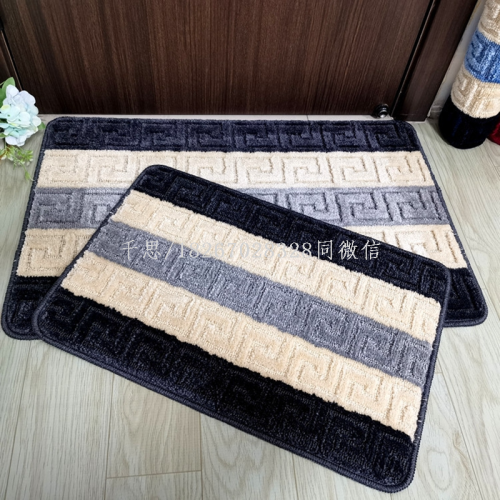 qiansi household polypropylene fiber floor mat twist high cut low circle door mat carpet bathroom non-slip door mat