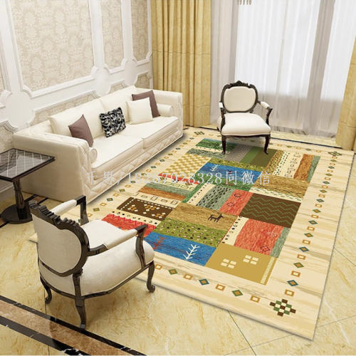qiansi light luxury style bedroom bedside living room coffee table office crystal velvet carpet floor mat geometric pattern