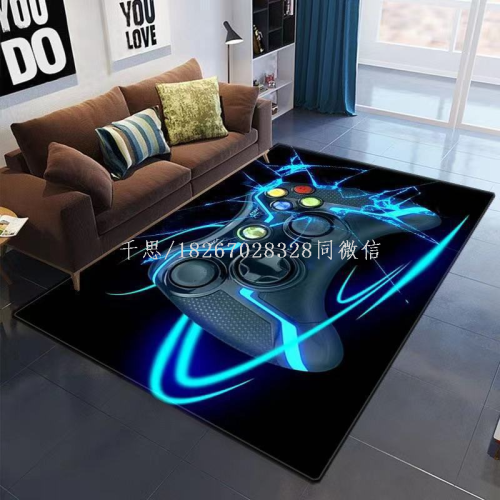 Qiansi Manufacturer Ins Carpet Amazon Generation Household Living Room Bedroom Bedside Blanket Handle Pattern Cross-Border Wholesale