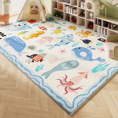 Qiansi Living Room Carpet Home Baby Crawling Mat Toy Game Blanket Play Mat Children‘s Room Bedroom Bedside Blanket