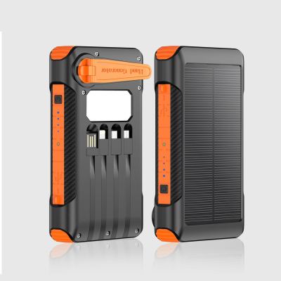 Hand-Cranked Solar Mini Comes with Wire Charger Power Bank