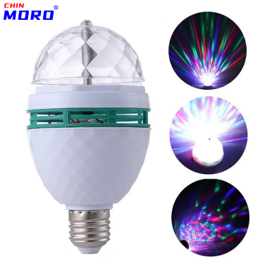 Led Bulb 3W Color Colorful Rotating Bulb Small Crystal Bulb Lamp Led Bulb