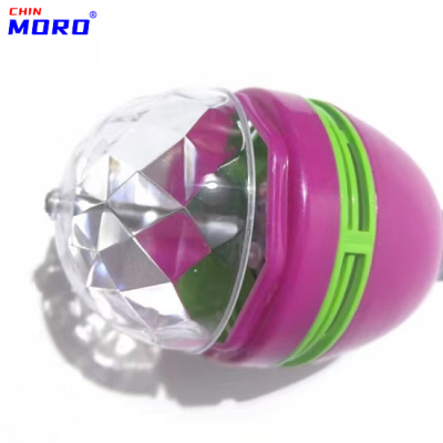 Led Colorful Rotating Bulb Colorful Small Crystal Bulb Color Shell 110v-220v