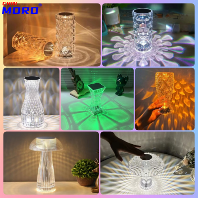 Internet Celebrity Led Light Emotional Crystal Romantic Atmosphere Table Lamp Charging Bedroom Sleeping Bedside Small Night Lamp Small Rose