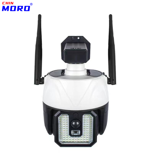 仿太阳能监控LED太阳能庭院壁灯摄像头户外防水人体感应路灯壁灯