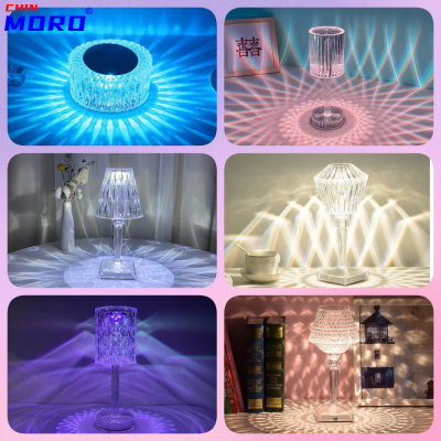 Rose Line Crystal Lamp Creative Bedroom Light Simple Decoration Website Red Light Luxury Night Light