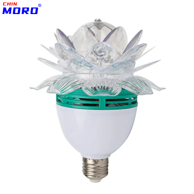 Export Mini Rotating Dynamic Stage Lights Home E27rgb Lotus Lamp Star Light Small Night Lamp