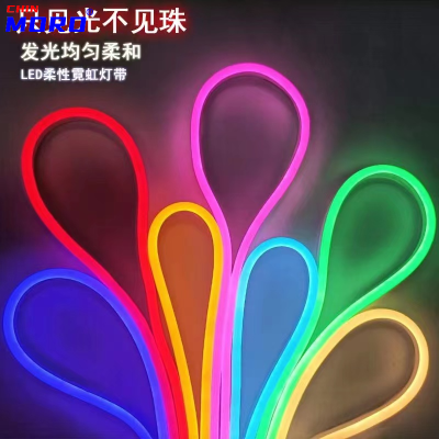 LED Light with Neon Flexible Light Strip 220V Rainbow Tube Super Bright Outdoor Waterproof Soft Light Strip 100 M One Piece