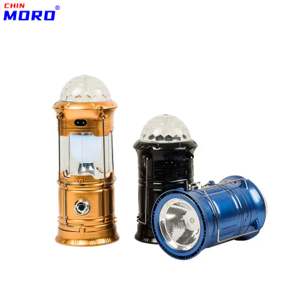 Seven-Color Stage Lamp Camping Lantern Rechargeable Camping Emergency Light Outdoor Telescopic Light Portable Lamp