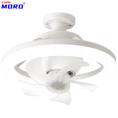 360 ° Shaking Head Fan Lamp E27 Screw Bedroom Bathroom Remote Control LED Ceiling Light Ceiling Fan Lights