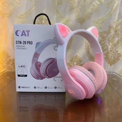 STN-28PRO Cat Ear Blue Headset