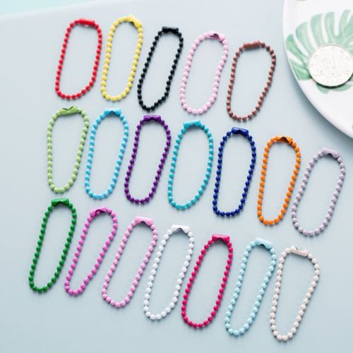 彩色金属珠链 波珠链