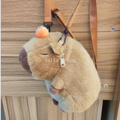 Capybara Capybara Capybara Plush Toy Plush Bag Shoulder Bag Plush Bapa Bags Cartoon Bag
