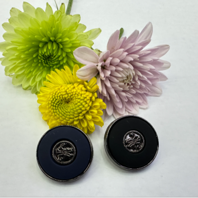round Button Black Edge Button Metal Buckle Shirt Button Accessories Accessories Clothing Accessories