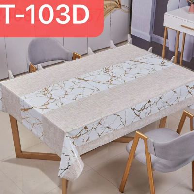 Tablecloth New Marbling High-End Quality, Waterproof and Oil-Proof Disposable PVC Tablecloth