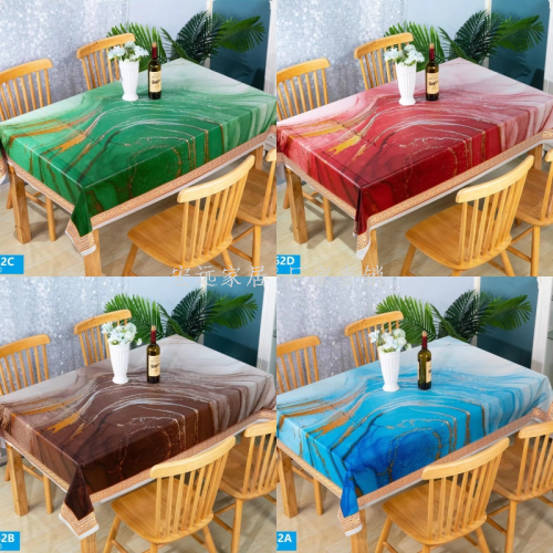 [hongyuan] square tablecloth tablecloth waterproof oil-proof pvc tablecloth coffee table tablecloth wholesale foreign trade
