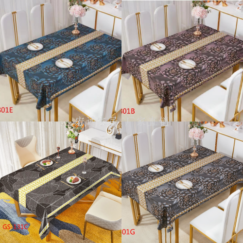 [Hongyuan] GS Series Tablecloth Home Decorative Waterproof PVC Tablecloth Tablecloth Oil-Proof Disposable Tableclothes