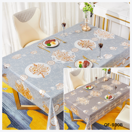 [Hongyuan] QF Series Tablecloth Home Decorative Waterproof PVC Tablecloth Tablecloth Oil-Proof Disposable Tableclothes