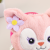 Korean Style Cute Plush Pink Rabbit Coin Purse Cartoon Cat Mini Wallet Portable Storage Earphone Coin Bag