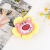 Round Cute Cartoon Change Purse Couple Flower Schoolbag Keychain Mini Storage Small Bag Pendant Wholesale