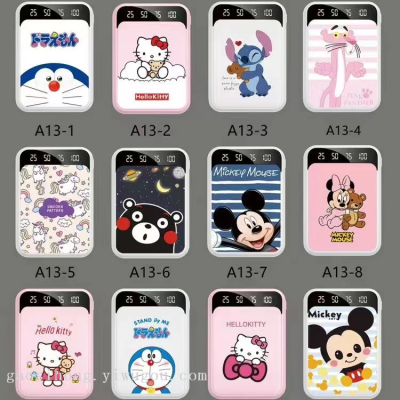 Mini Cartoon Cute and Compact 10000 MA Power Bank Painted Pattern Gift Making Logo Mobile Power Supply