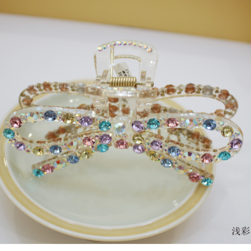 抓夹发饰镶水钻头饰品发夹盘发卡子精品新品发抓夹头发的夹子