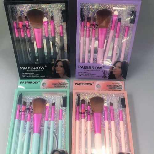 7 mirror makeup brushes loose brush eye shadow blush brush high light brush