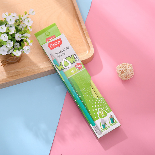 无木HB铅笔学生儿童创意写字笔  12支彩盒包装六角形环保无木铅笔