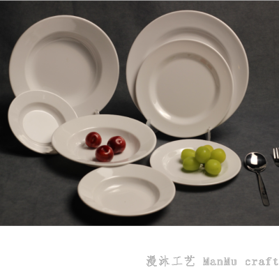 Melamine Tableware Bowl Plate Restaurant Plastic Dinner Plate Food Plate Hotel Self-Service Barbecue Plate