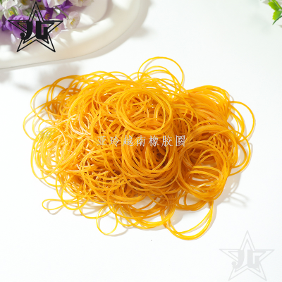 38*0.9 Transparent Yellow Rubber Band Rubber Ring Rubber Band Office Supplies Wholesale