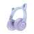 New Rkd97 Gradient Cat Ear Headset Bluetooth Headset Wireless Luminous Game E-Sports Anchor Headset Cat Ear.