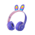 Arrival Cartoon Glowing Bluetooth Headphone Head-Mounted Rabbit Ears Mobile Phone Wireless Game Student Children Headset