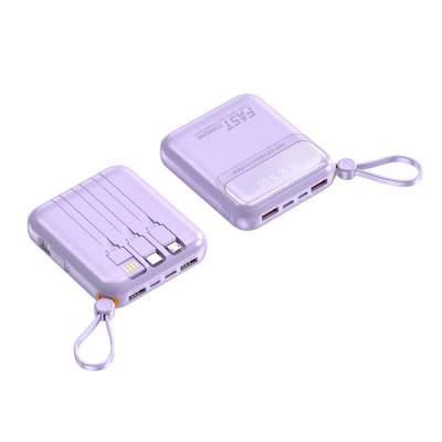 Factory 20000 MA Fast Charge with Cable Power Bank Wholesale Portable Large Capacity Mobile Power Gift Printing