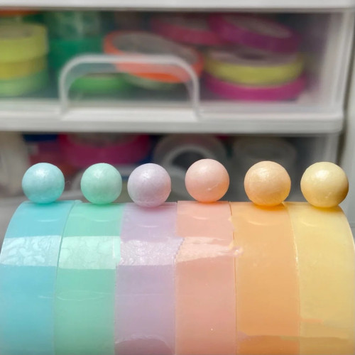 专用胶带粘球球网红抖音批发diang拉丝胶布透明胶带马卡龙粘粘球