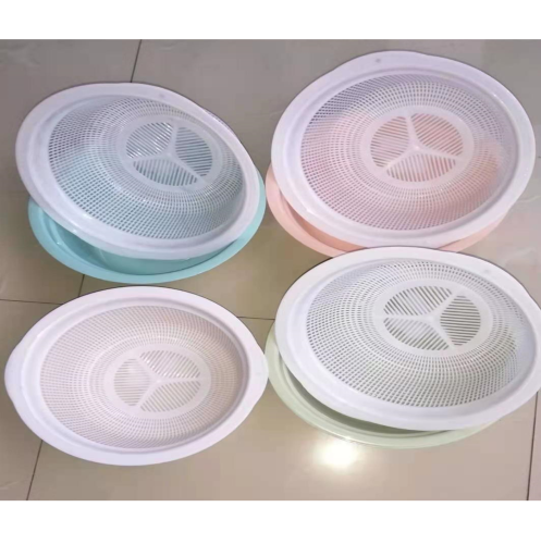 塑料沥水篮两件套收纳菜篮子家用加厚多用洗菜筛碗筷水果沥水篮